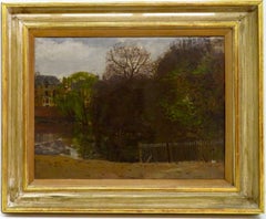 Ken Howard RA - original 60's oil painting of Hampstead Heath London  - Signed