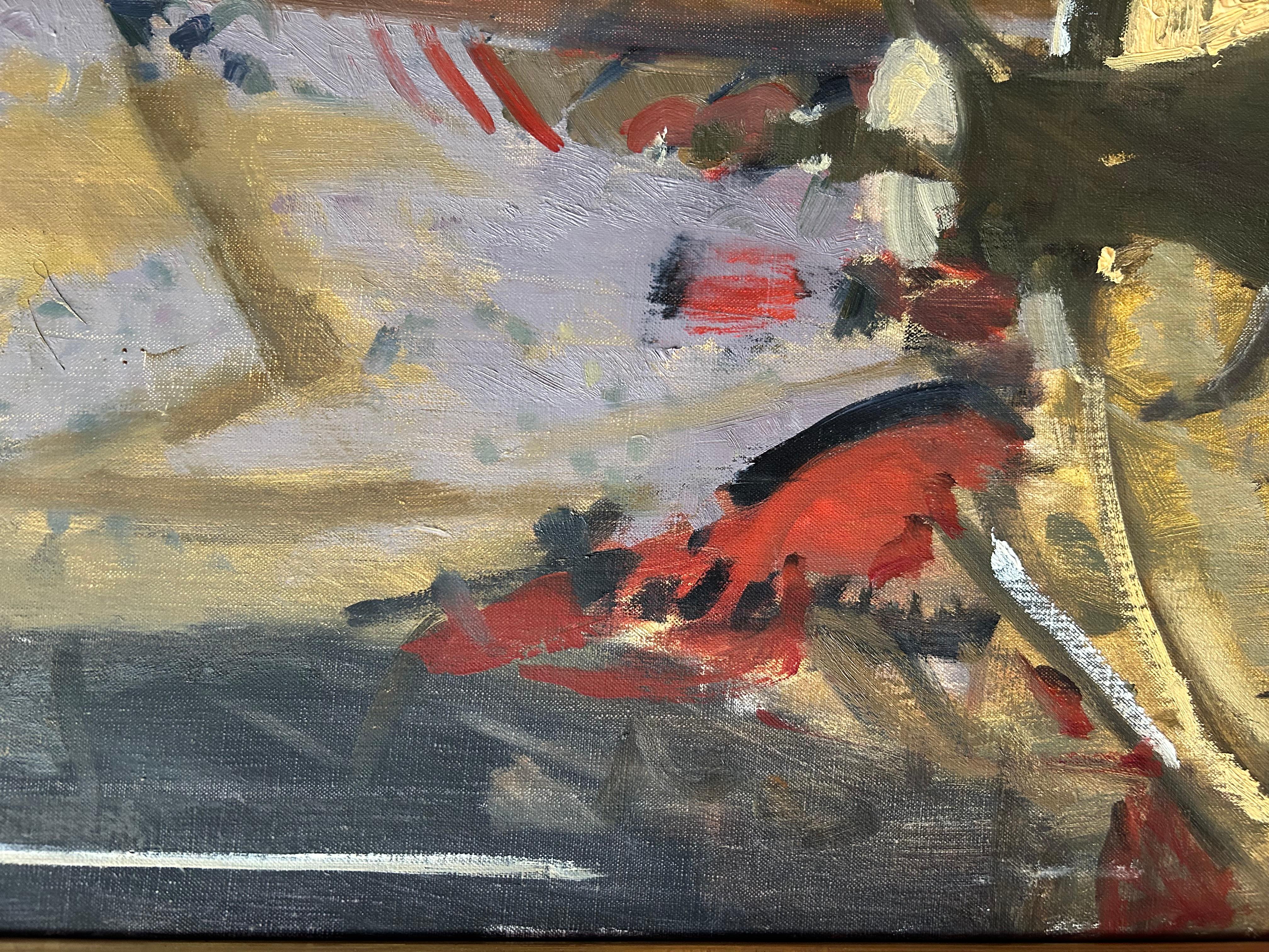 Sarah - Harmony in Red and Grey For Sale 5