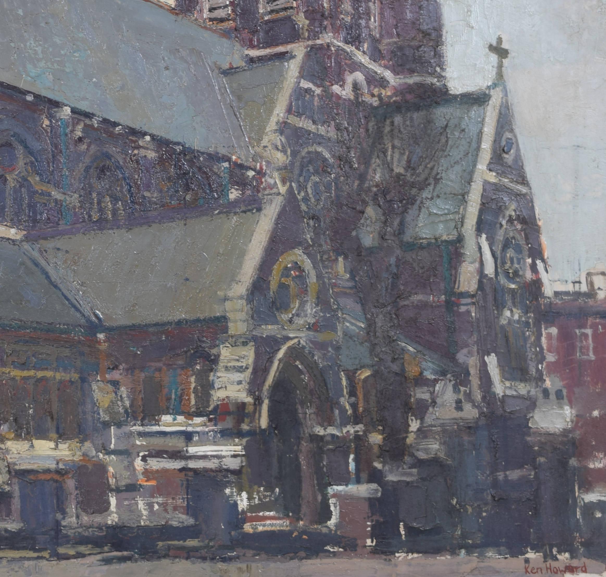 Church's, Hampstead peinture à l'huile de Ken Howard Modern British Art en vente 1