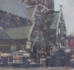 St Stephen's Church, Hampstead Ölgemälde von Ken Howard Moderne britische Kunst