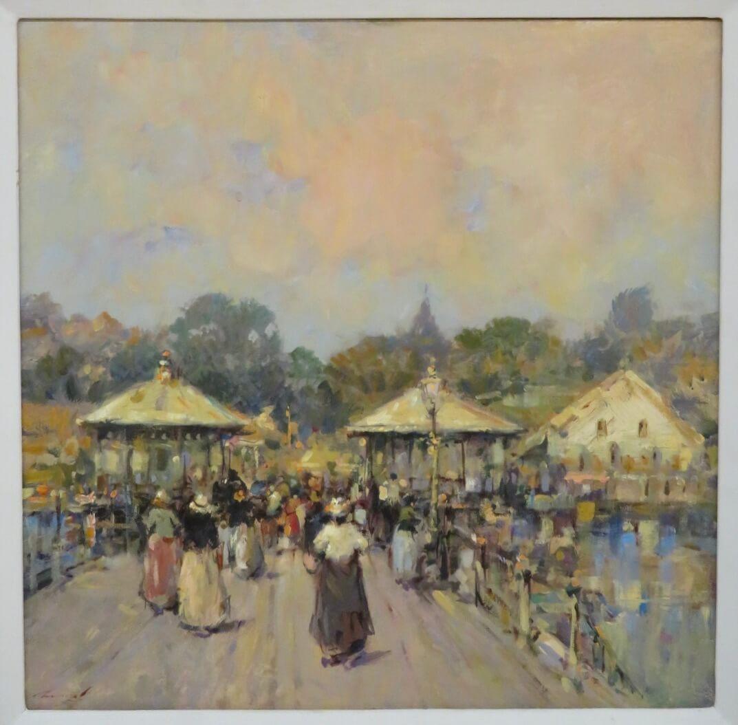 (1949-) Inglés / Irlandés ORIGINAL FIRMADO Pintura al óleo CONTINENTAL impresionista 1