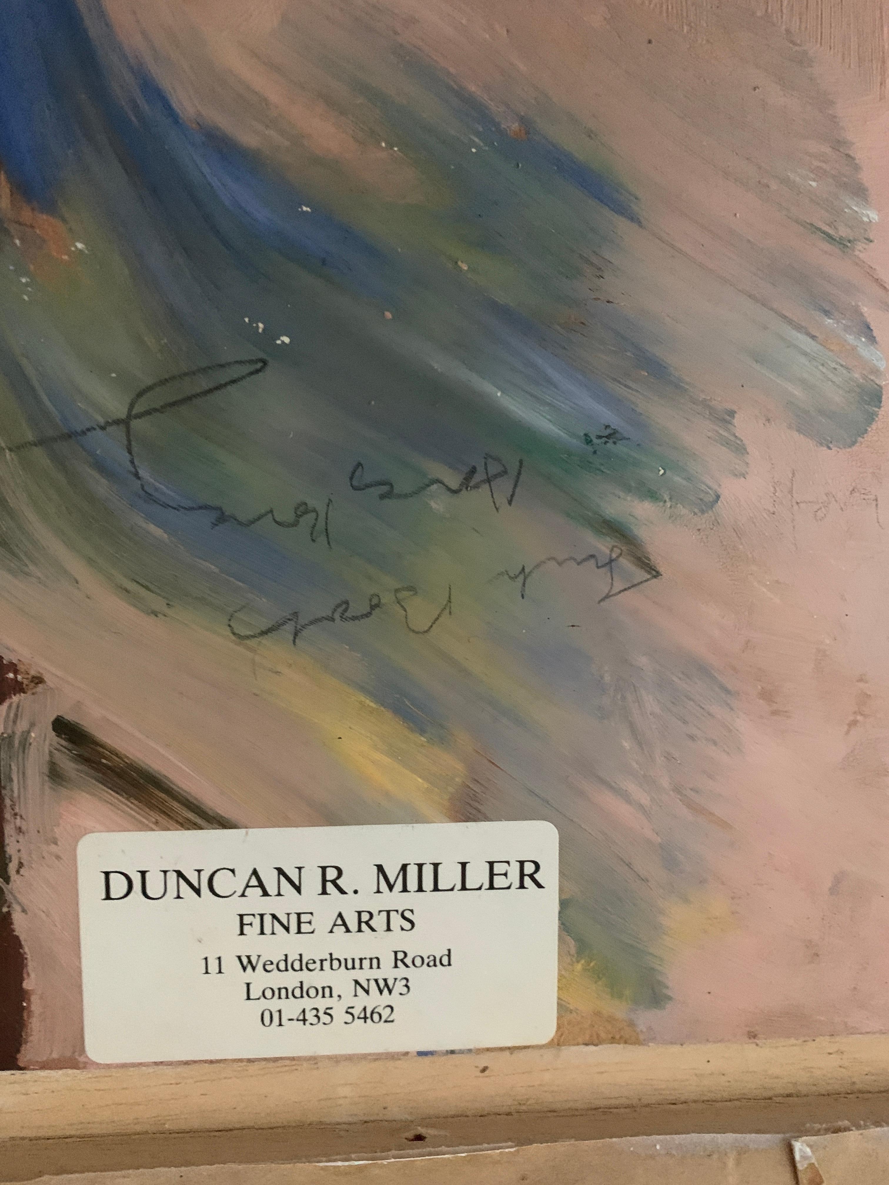 Peinture à l'huile du 20e siècle, une vue de Junks chinois en mer. en vente 2