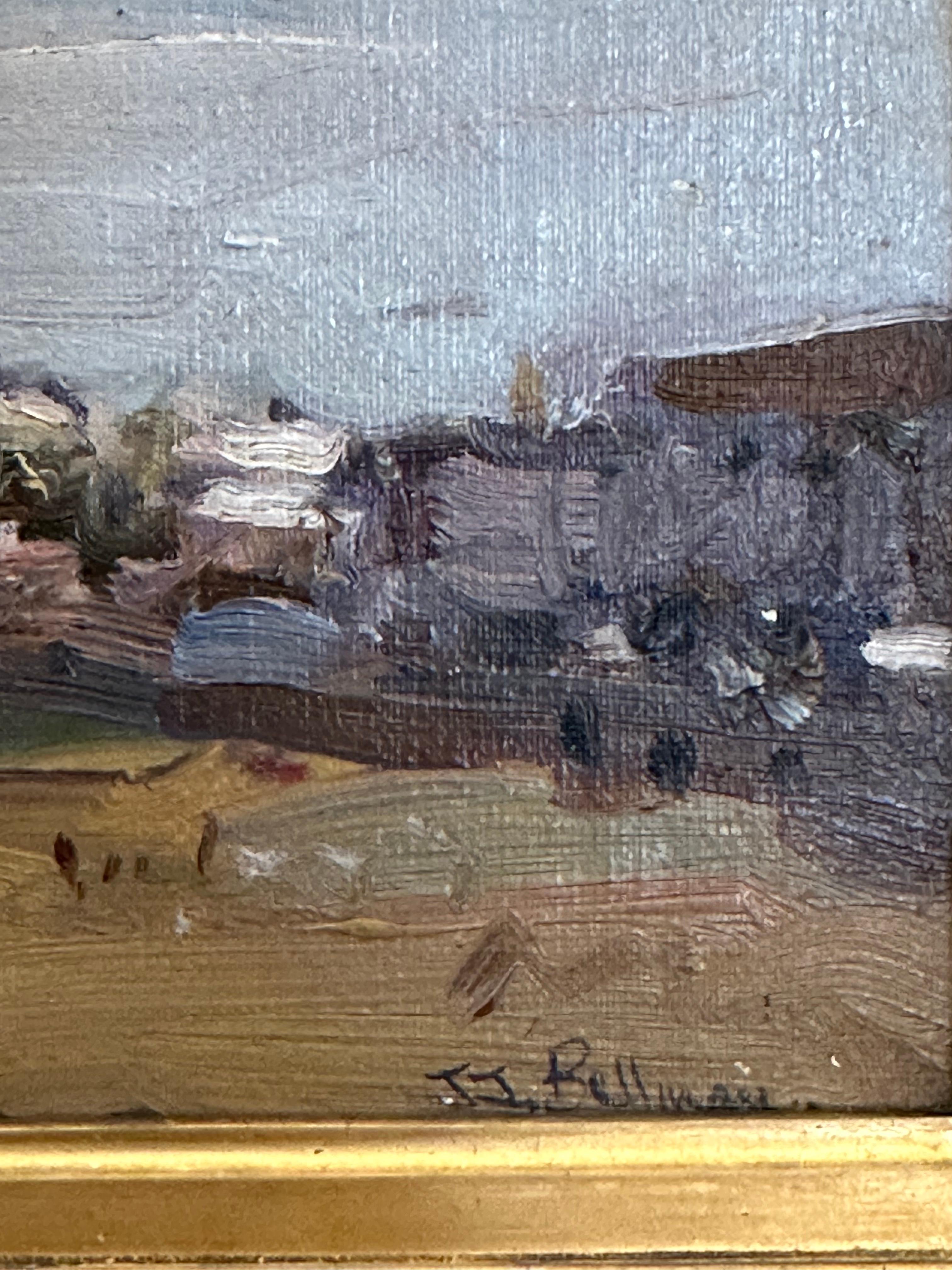 20th Century Oil painting, an Impressionist beach scene 1