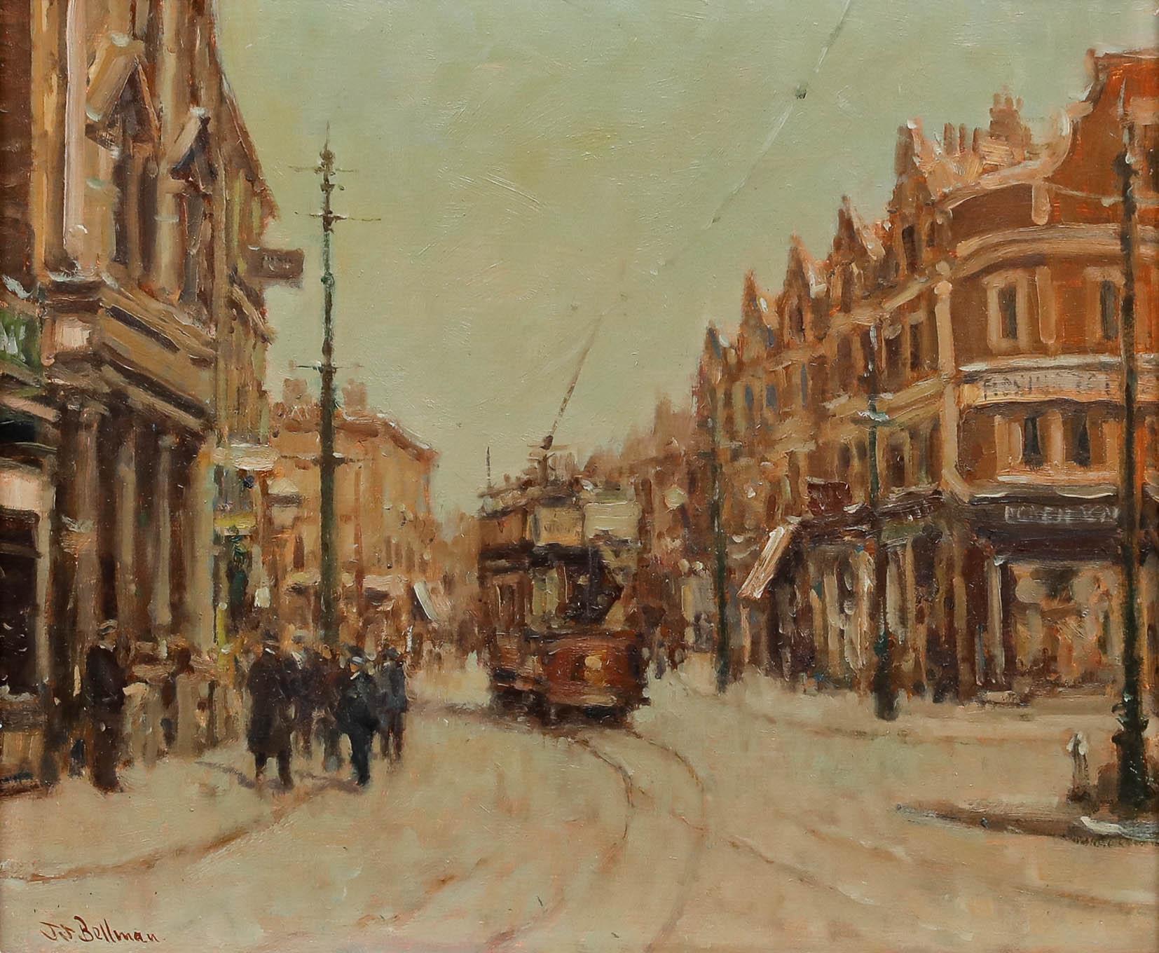 Ken Moroney (1949-2018) - 20th Century Oil, Watching the Trams Go By en vente 1