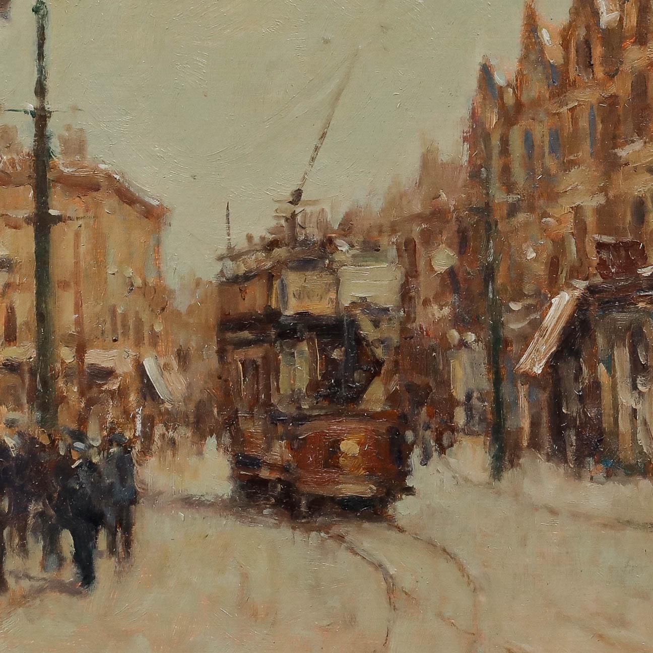 Ken Moroney (1949-2018) - 20th Century Oil, Watching the Trams Go By en vente 3
