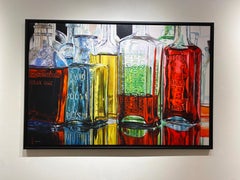Ken Orton „ „Select““, Fotorealistische Flaschen-Stillleben, Ölgemälde auf Leinwand
