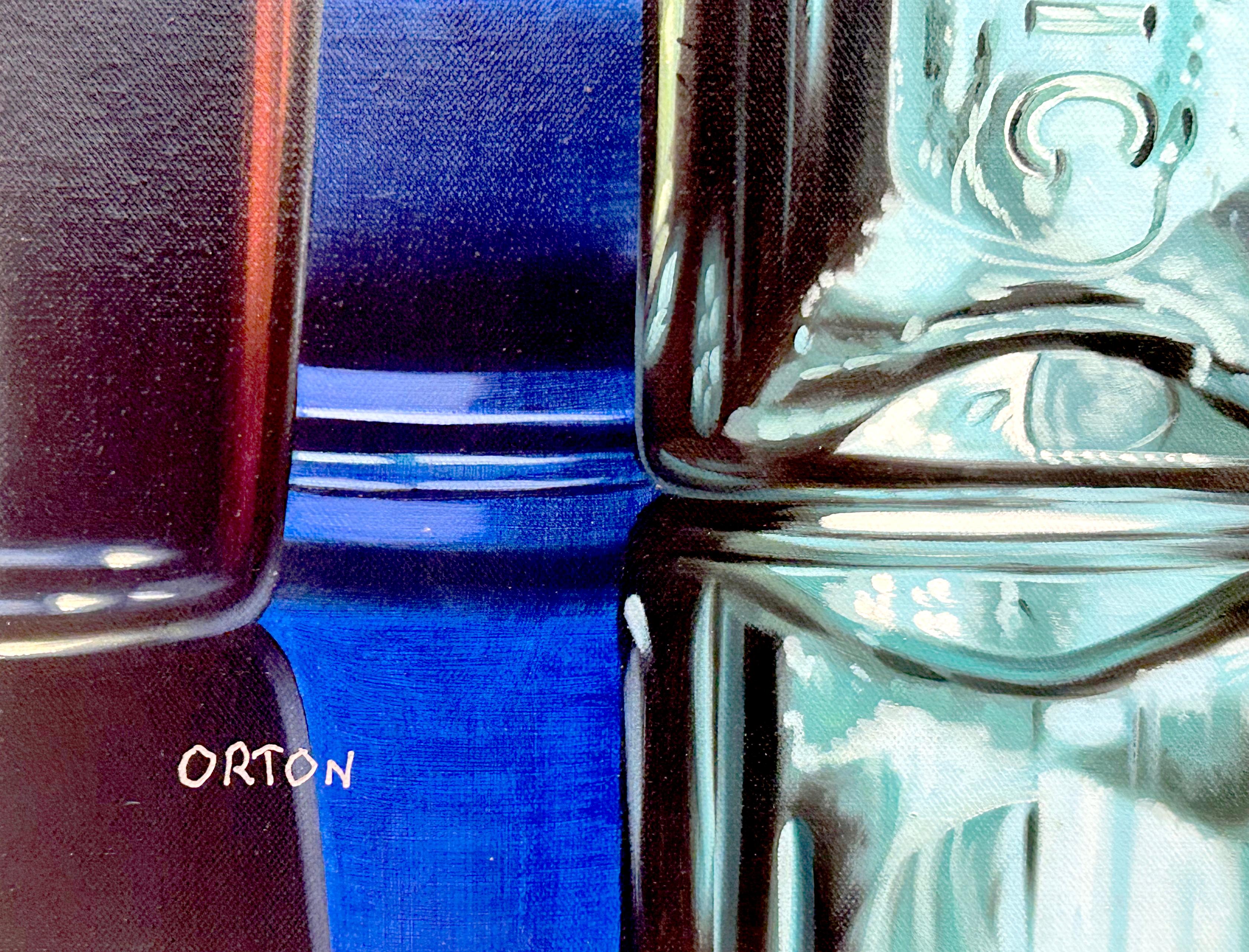 Ken Orton, „Tonic“, fotorealistisches Stillleben mit bunten Flaschen, Ölgemälde  im Angebot 4