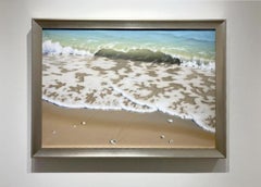Ken Otsuka, "Eternal Play", 26x36 Ocean Shoreline Beach Oil Painting on Canvas