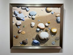 Ken Otsuka, "Sunny Day Song", 30x36 Ocean Beach Comber Oil Painting on Canvas