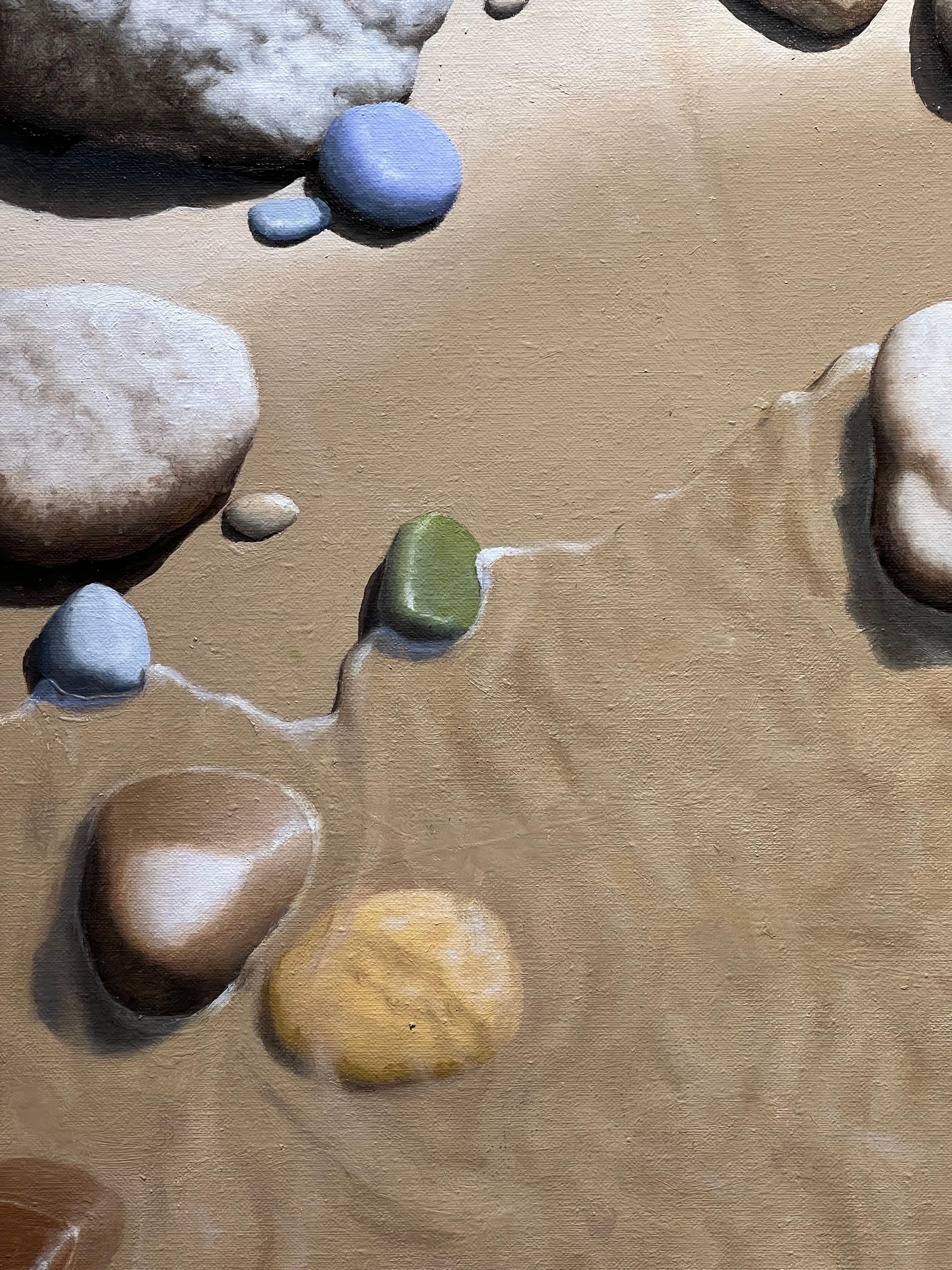 Peinture à l'huile sur toile « Sunny Day Song » de Ken Otsuka, 30x36, représentant une plage océanique en vente 3