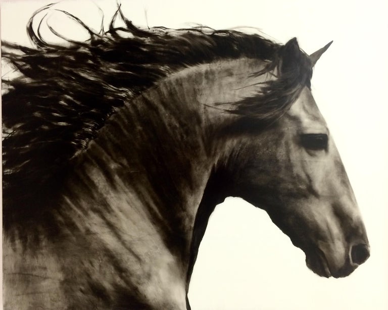 Ken Peloke Flee To Freedom Hyperrealistic Painting Horse