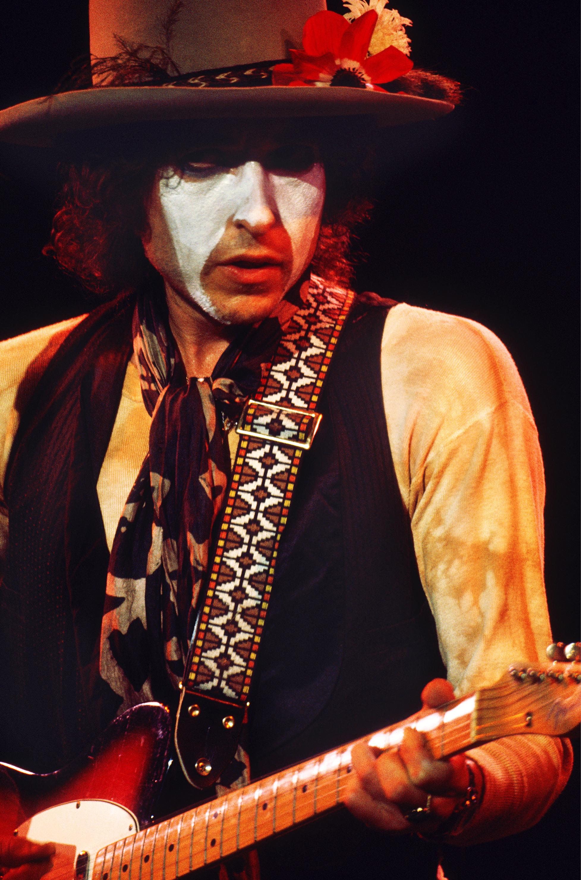 Ken Regan Color Photograph - Bob Dylan on Stage Rolling Thunder Revue Tour, 1975