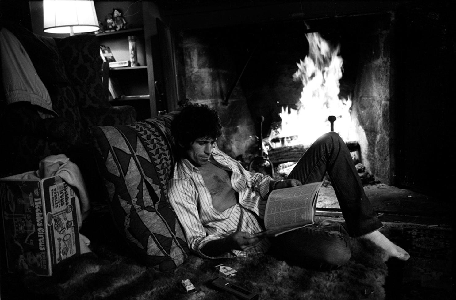 Black and White Photograph Ken Regan - Keith Richards, The Rolling Stones, CT, 1977