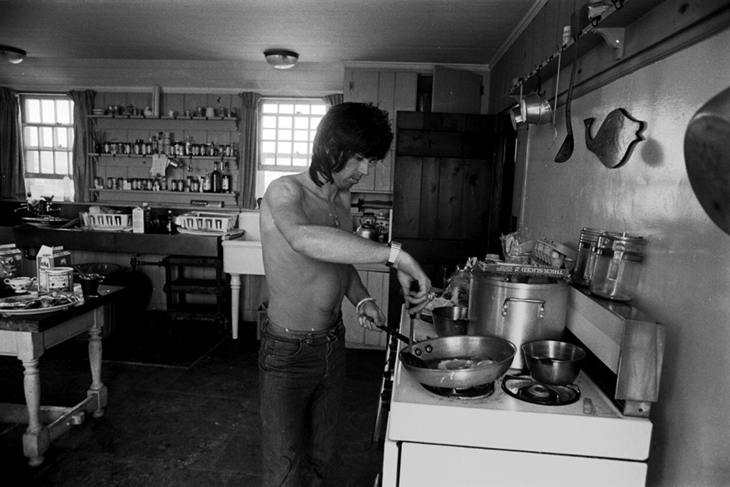 Ken Regan Black and White Photograph - Keith Richards, The Rolling Stones, Montauk, NY, 1975