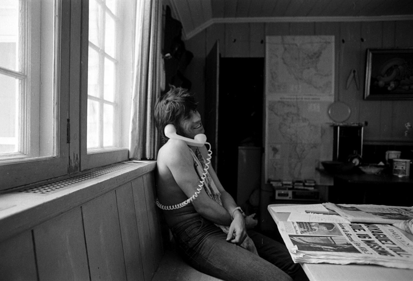 Ken Regan Black and White Photograph - Keith Richards, The Rolling Stones, Montauk, NY, 1975