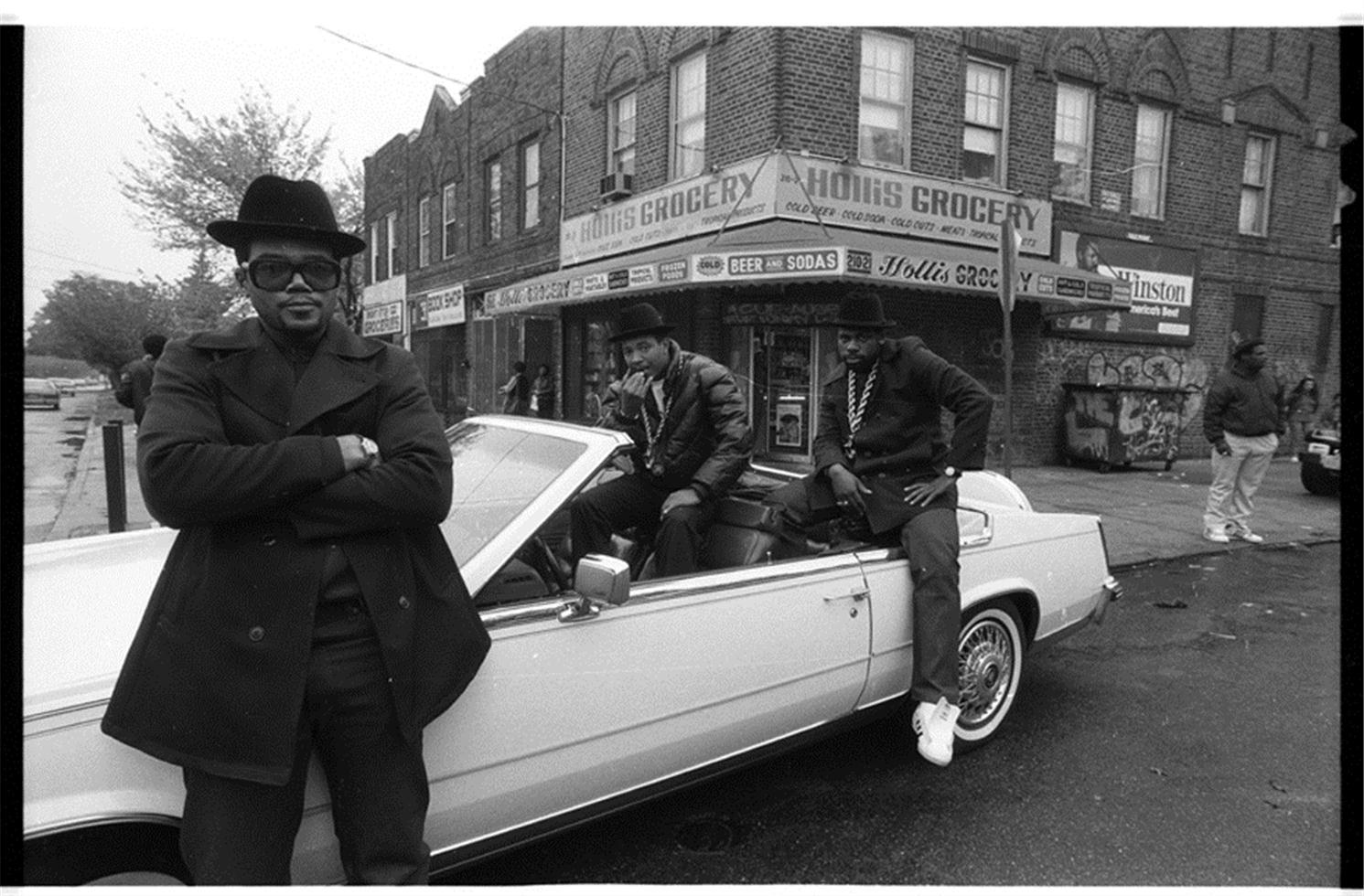 Ken Regan Black and White Photograph - Run DMC, Hollis, Queens, NY