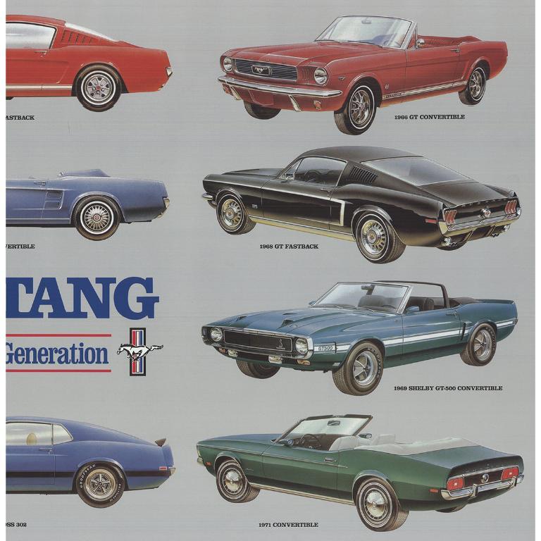 Ken Rush 'Mustang- The First Generation' 1984- Offset Lithograph For Sale 2