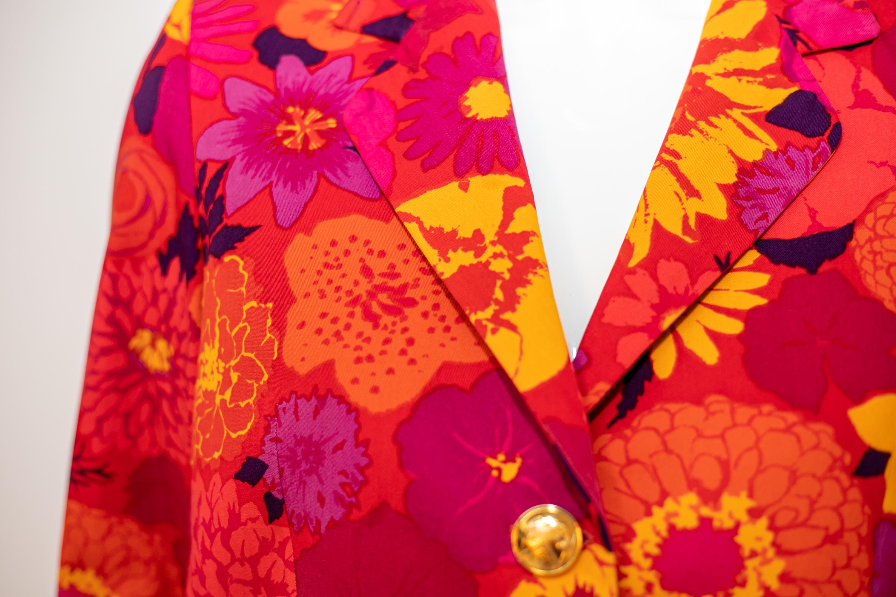 Ken Scott blazer élégant à motifs floraux Bon état - En vente à Milano, IT