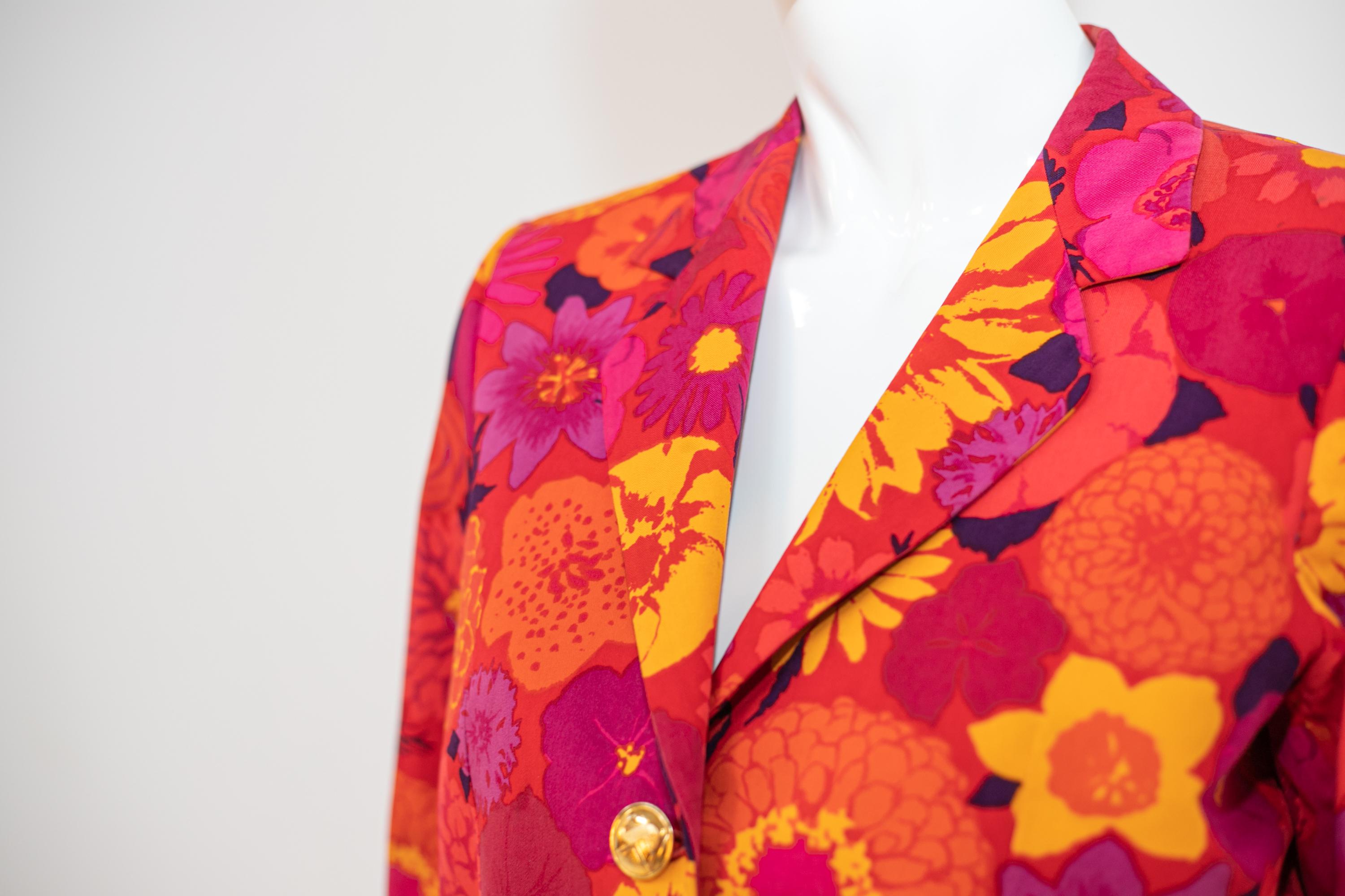 Ken Scott blazer élégant à motifs floraux Pour femmes en vente