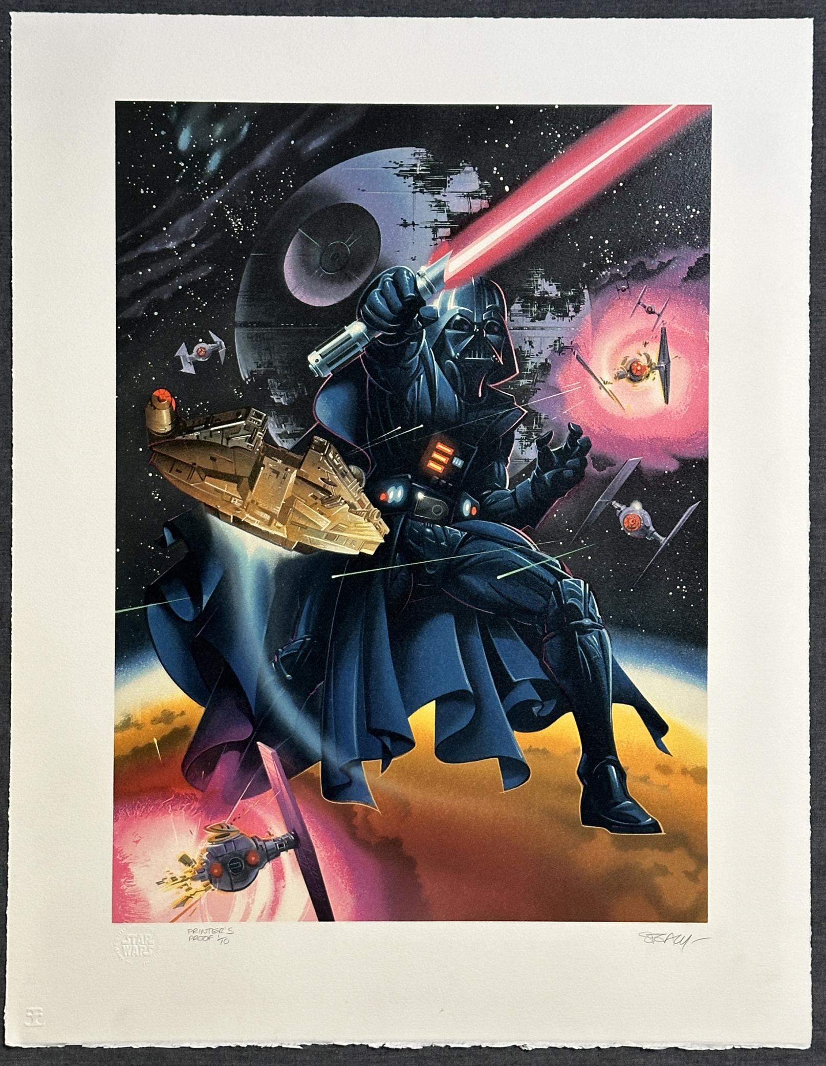 Star Wars Galaxy Darth Vader 1994 Signierte Lithographie in limitierter Auflage – Print von Ken Steacy