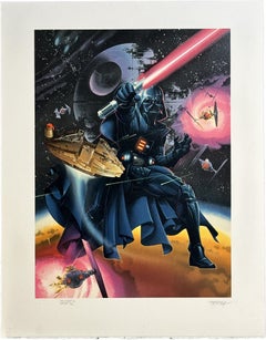 Star Wars Galaxy Darth Vader 1994 Litografía firmada de edición limitada