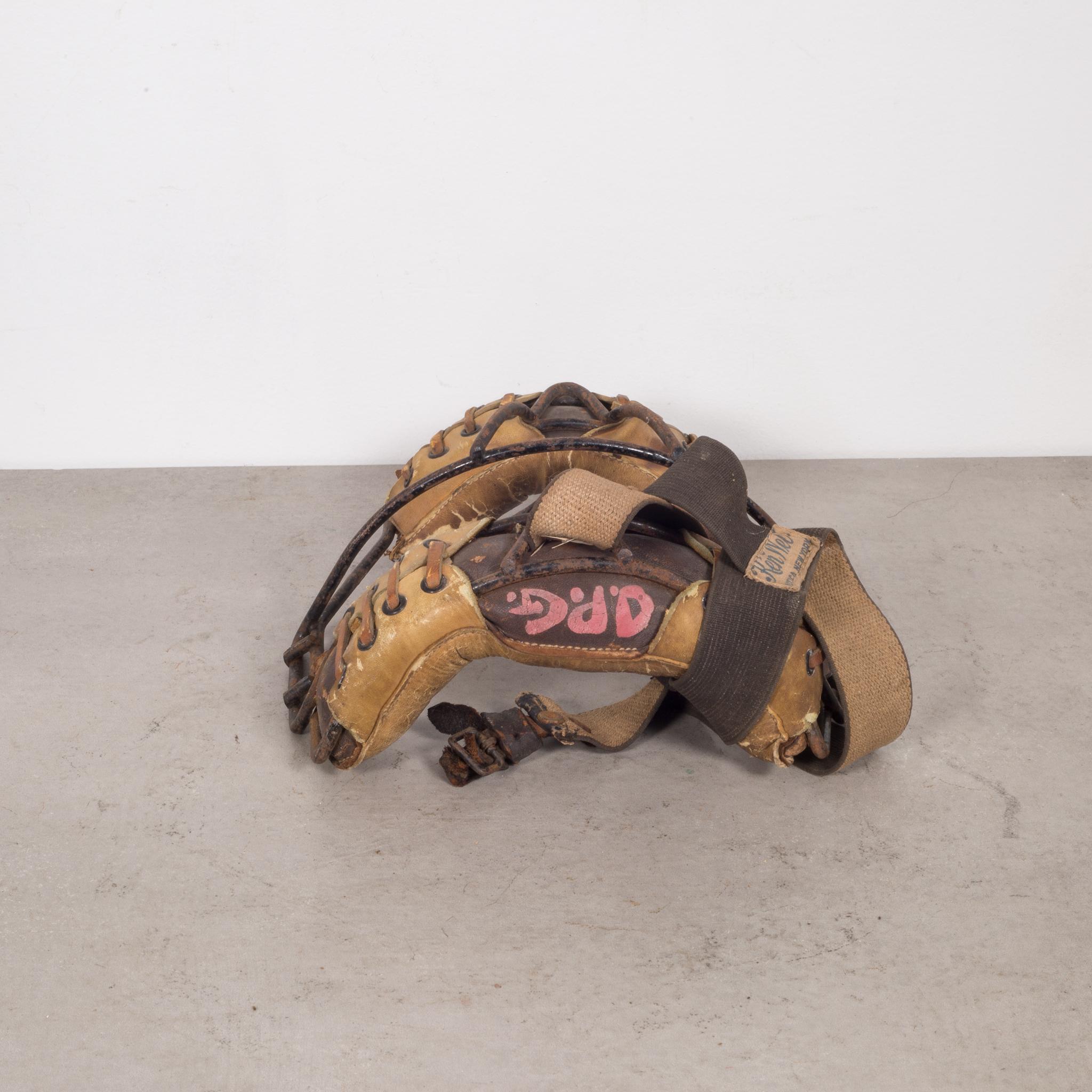Industrial Ken-Wel Leather Catcher's Mask, circa 1940