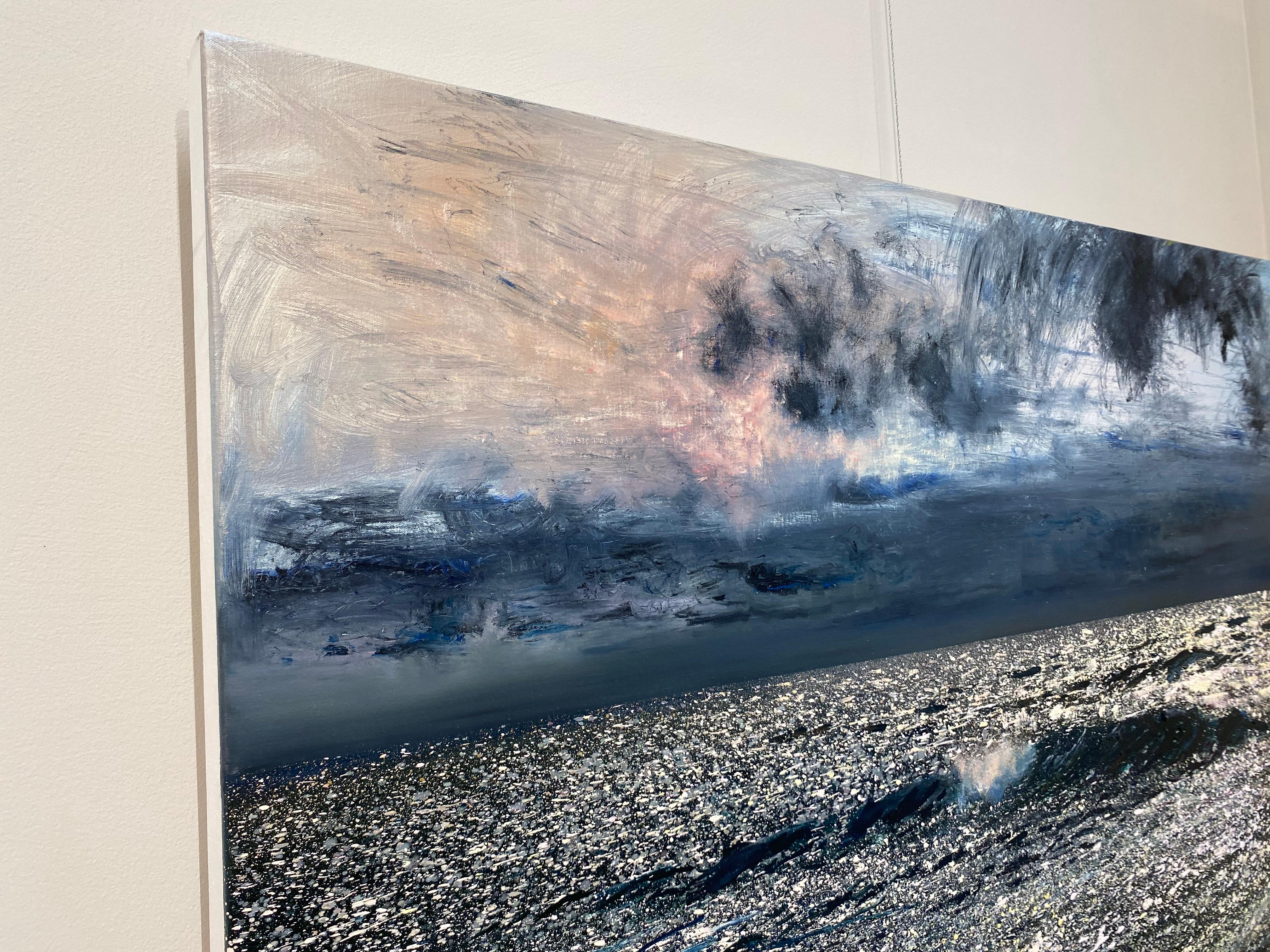 Winterküste - 21. Jahrhundert figurative Seelandschaftsmalerei des Ozeans im Angebot 5