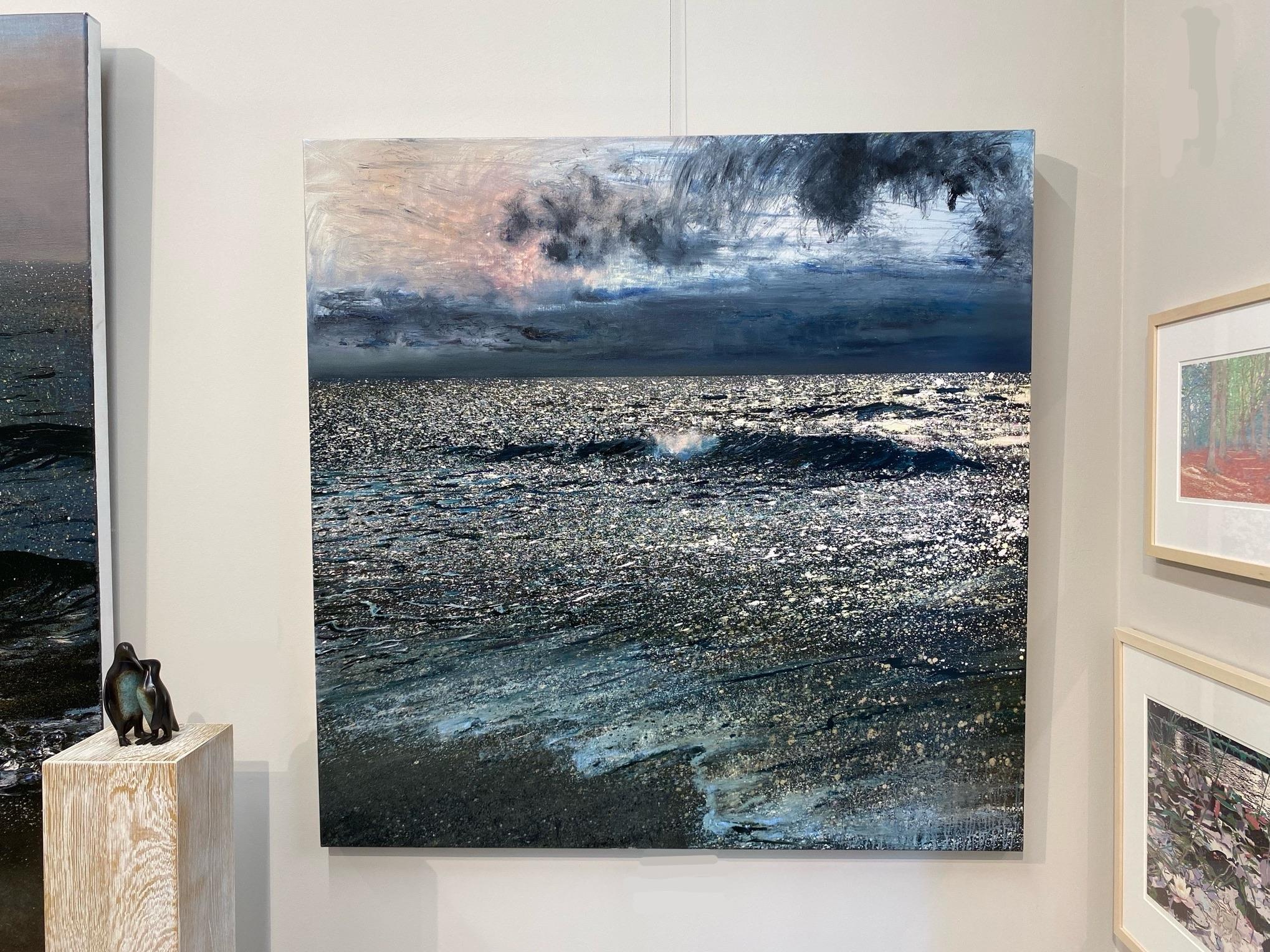 Winterküste - 21. Jahrhundert figurative Seelandschaftsmalerei des Ozeans im Angebot 6
