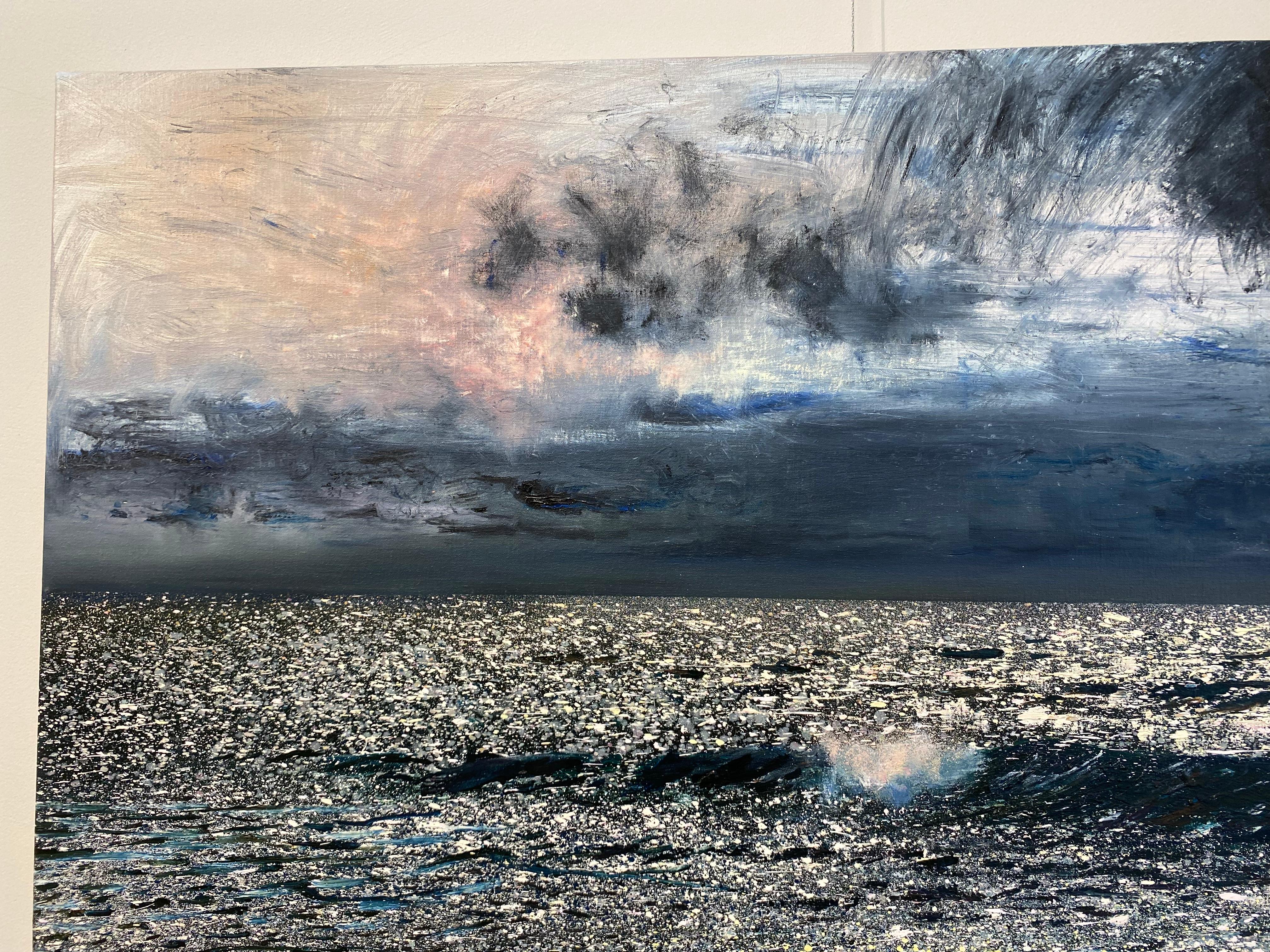 Winterküste - 21. Jahrhundert figurative Seelandschaftsmalerei des Ozeans (Zeitgenössisch), Painting, von Ken Zier