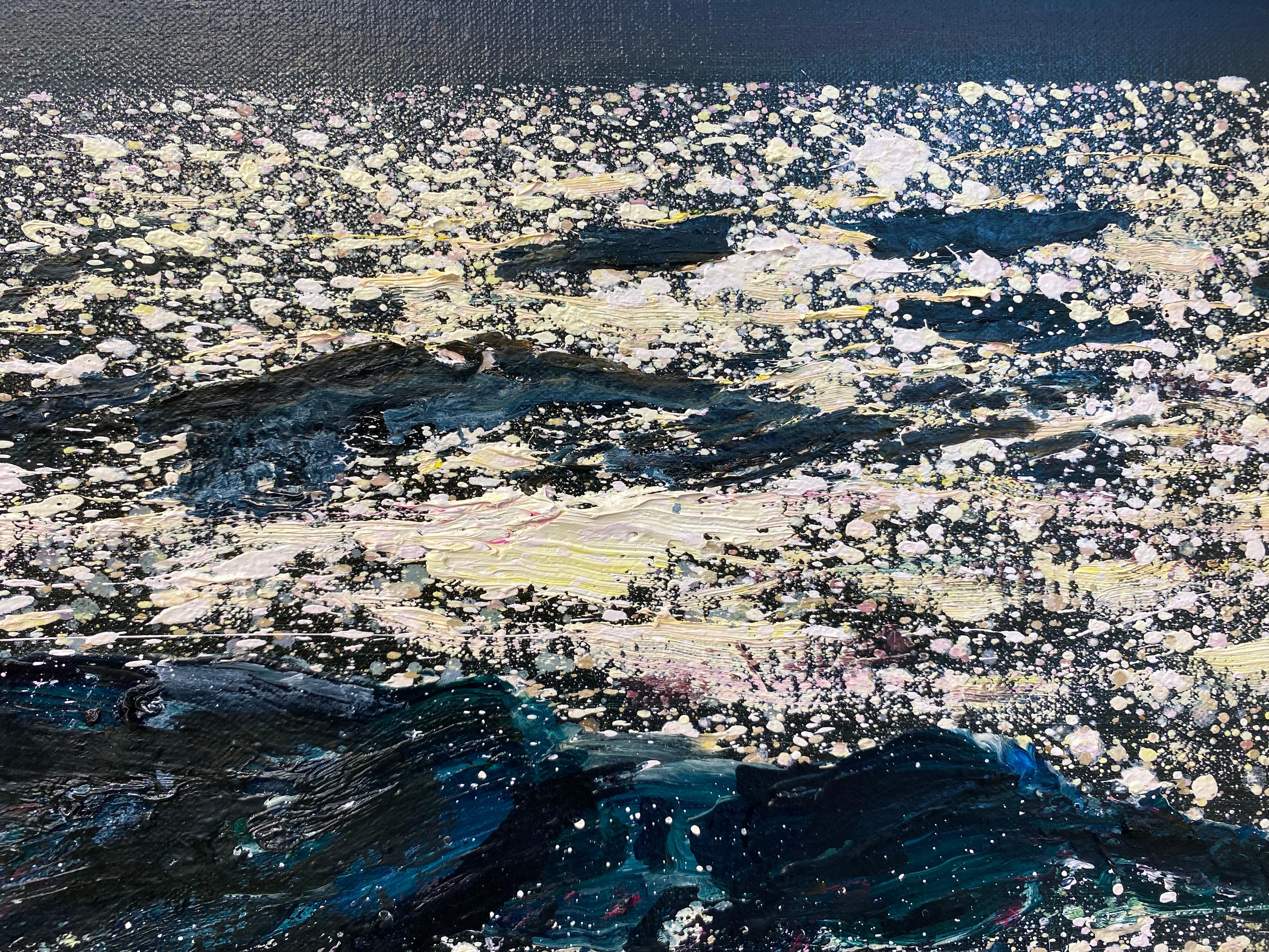Winterküste - 21. Jahrhundert figurative Seelandschaftsmalerei des Ozeans im Angebot 1