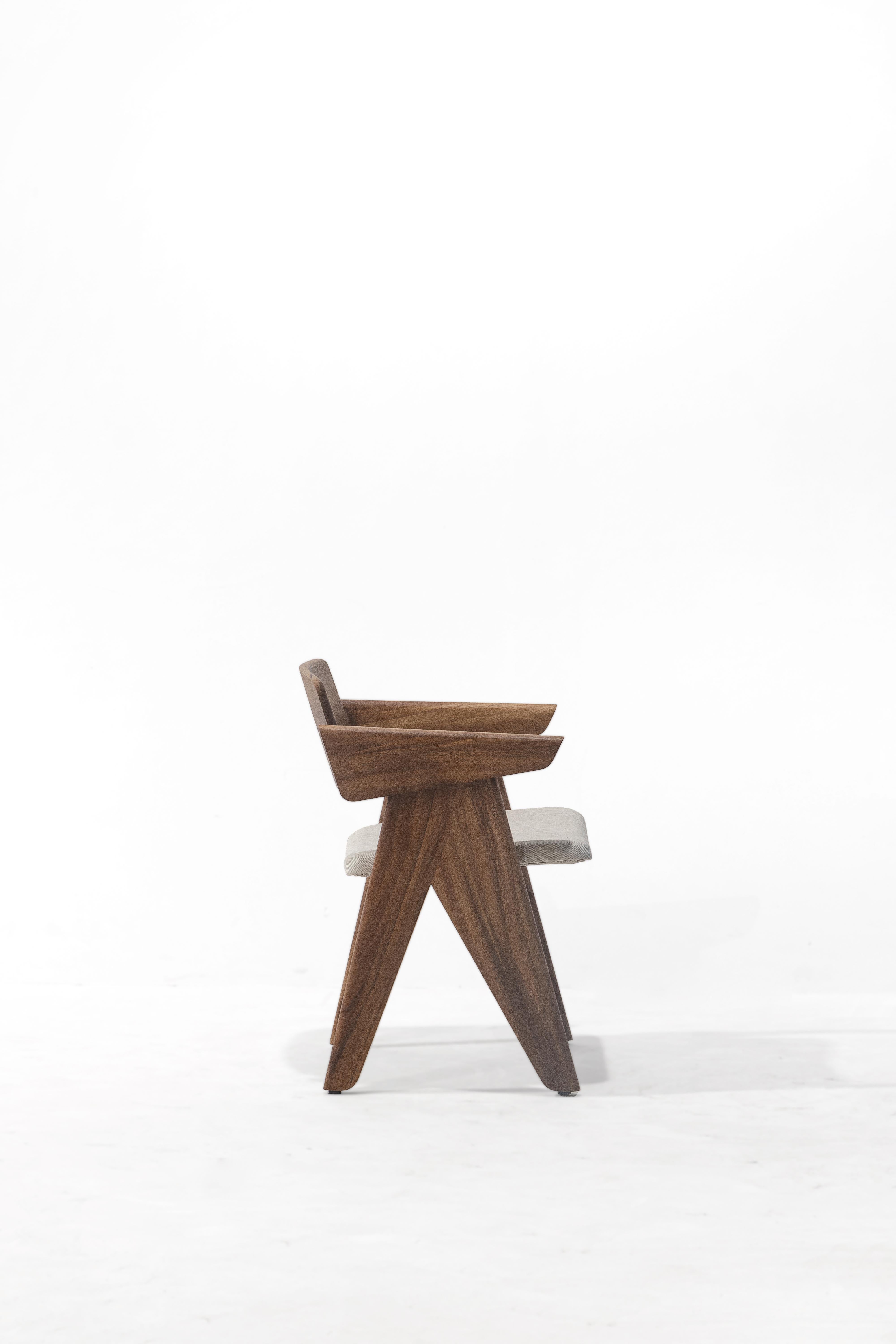 Silla Kena (Asiento Acolchado), Madera Natural Monkey Pod en venta 1
