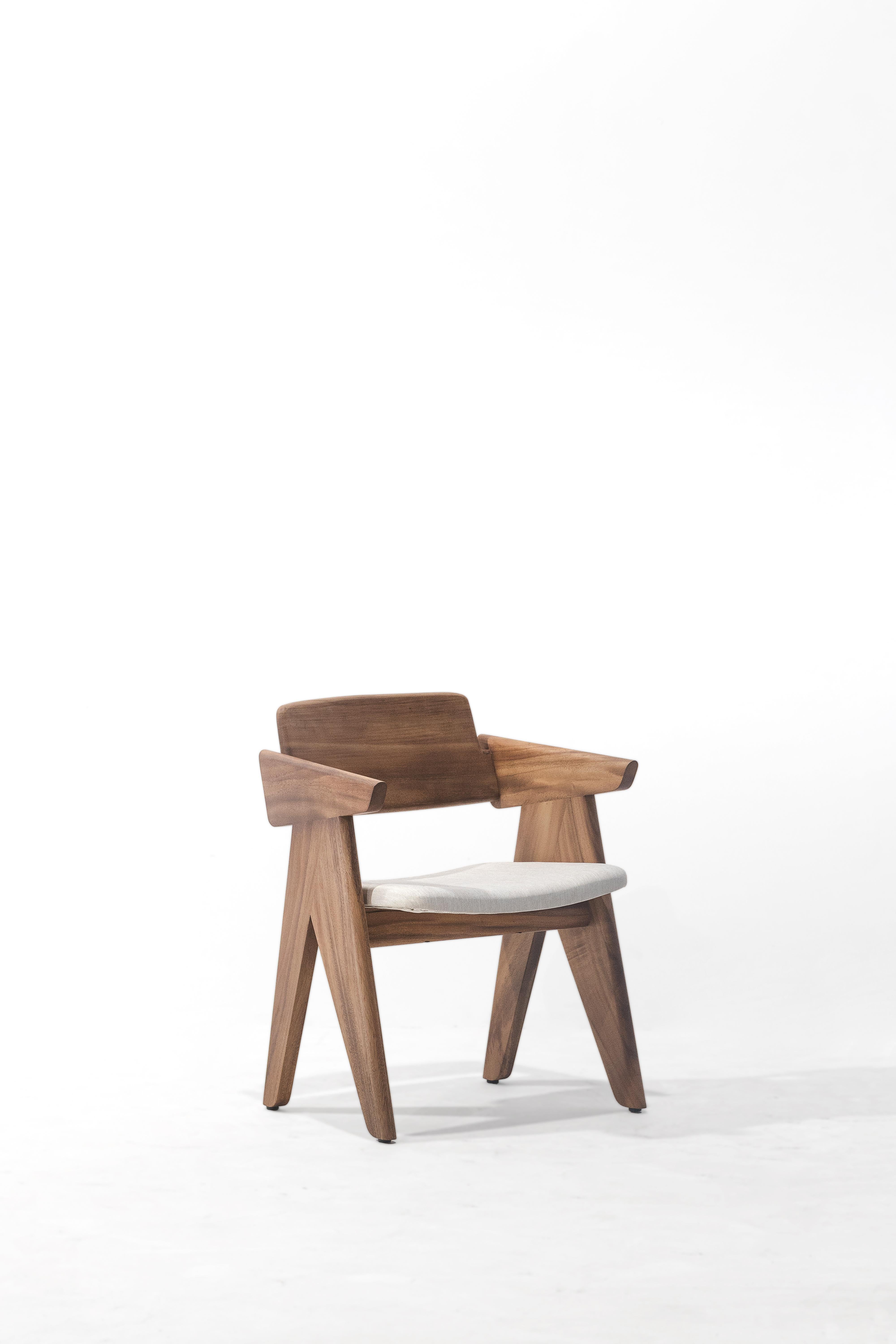 Silla Kena (Asiento Acolchado), Madera Natural Monkey Pod en venta 2