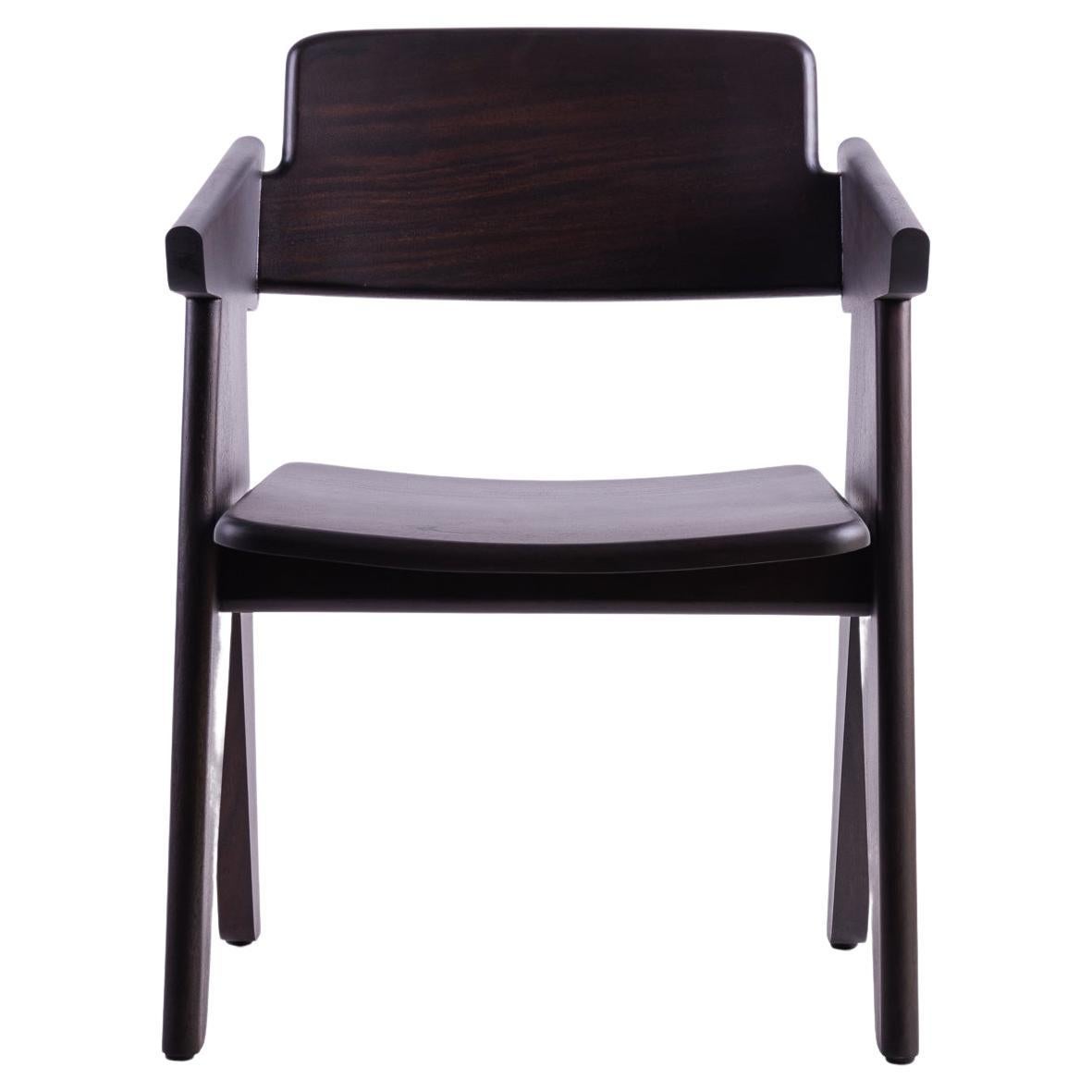 KENA Chair, Natural Dark Acacia Wood For Sale