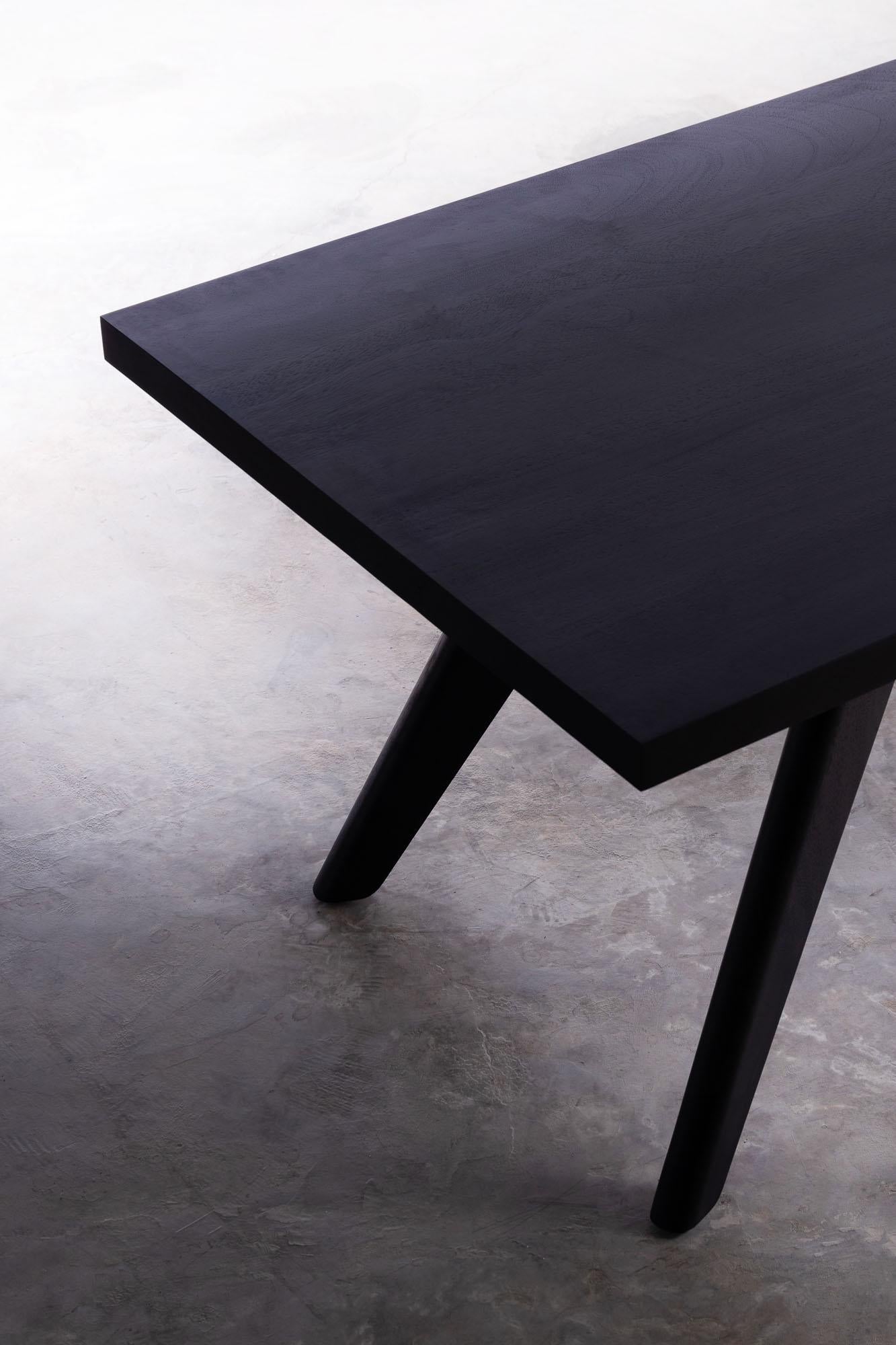 Kena Table 240cm, Black Acacia Wood In New Condition For Sale In Chiangmai, TH