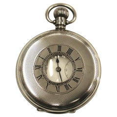 Antique Kendal and Dent Silver Demi-Hunter Pocket Watch, Dated 1924