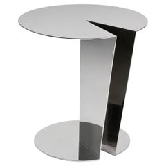 Kendall Wilkinson "Pac-Man" Polished Stainless Steel Side Table