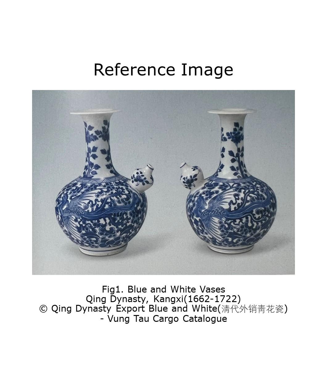 Kendi Blau-Weiß, Qing Dynasty, Kangxi Periode, C 1690 im Angebot 3