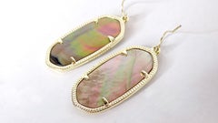 Kendra Scott Pearlescent 14k Gold Plated Elle Drop Earrings