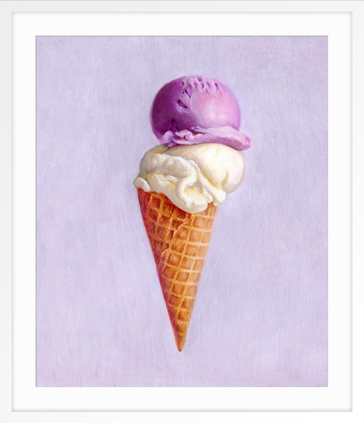 Gelato alle more e alla vaniglia - Still-Life Print Viola di Kendyll Hillegas