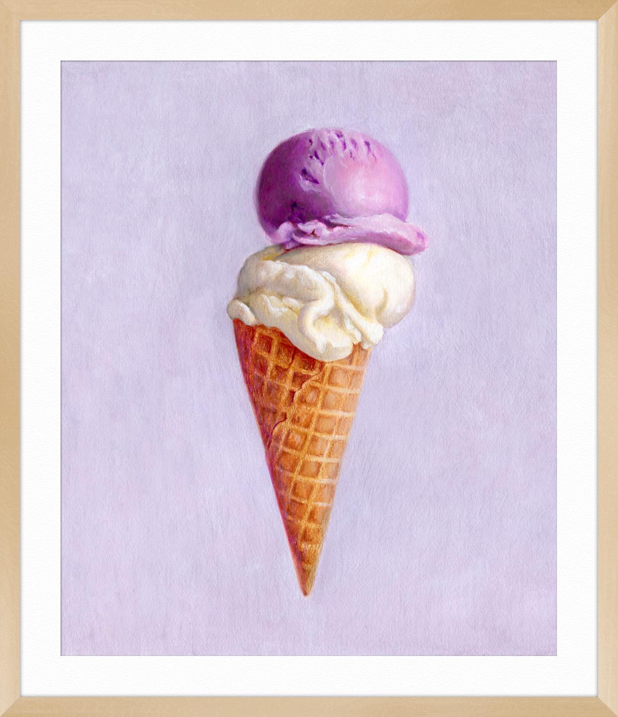 ice cream oil pastel drawing