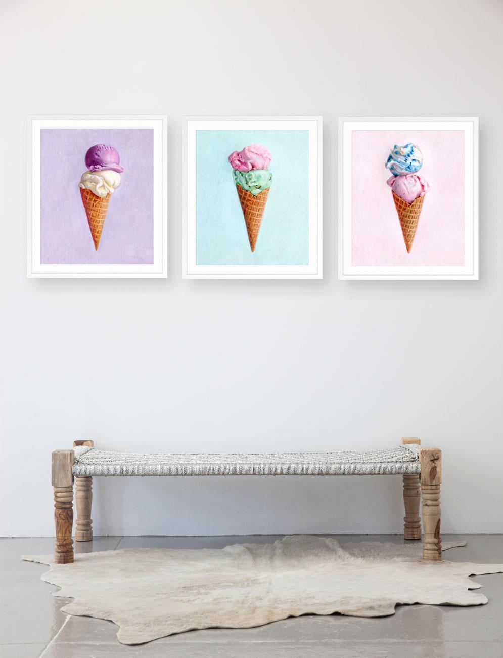 Strawberry & Mint Ice Cream - Print by Kendyll Hillegas