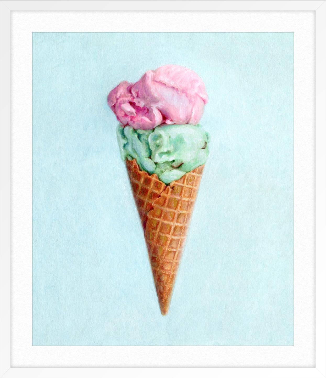 Helado de fresa y menta - Still-Life Print Gris de Kendyll Hillegas
