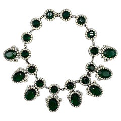 Keneth Jay Lane K.J.L. 1960s "Treasures of the Duchess" Emerald Green Necklace