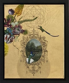 Emas 6 - contemporary collaborative decorative ornamental gold acrylic painting