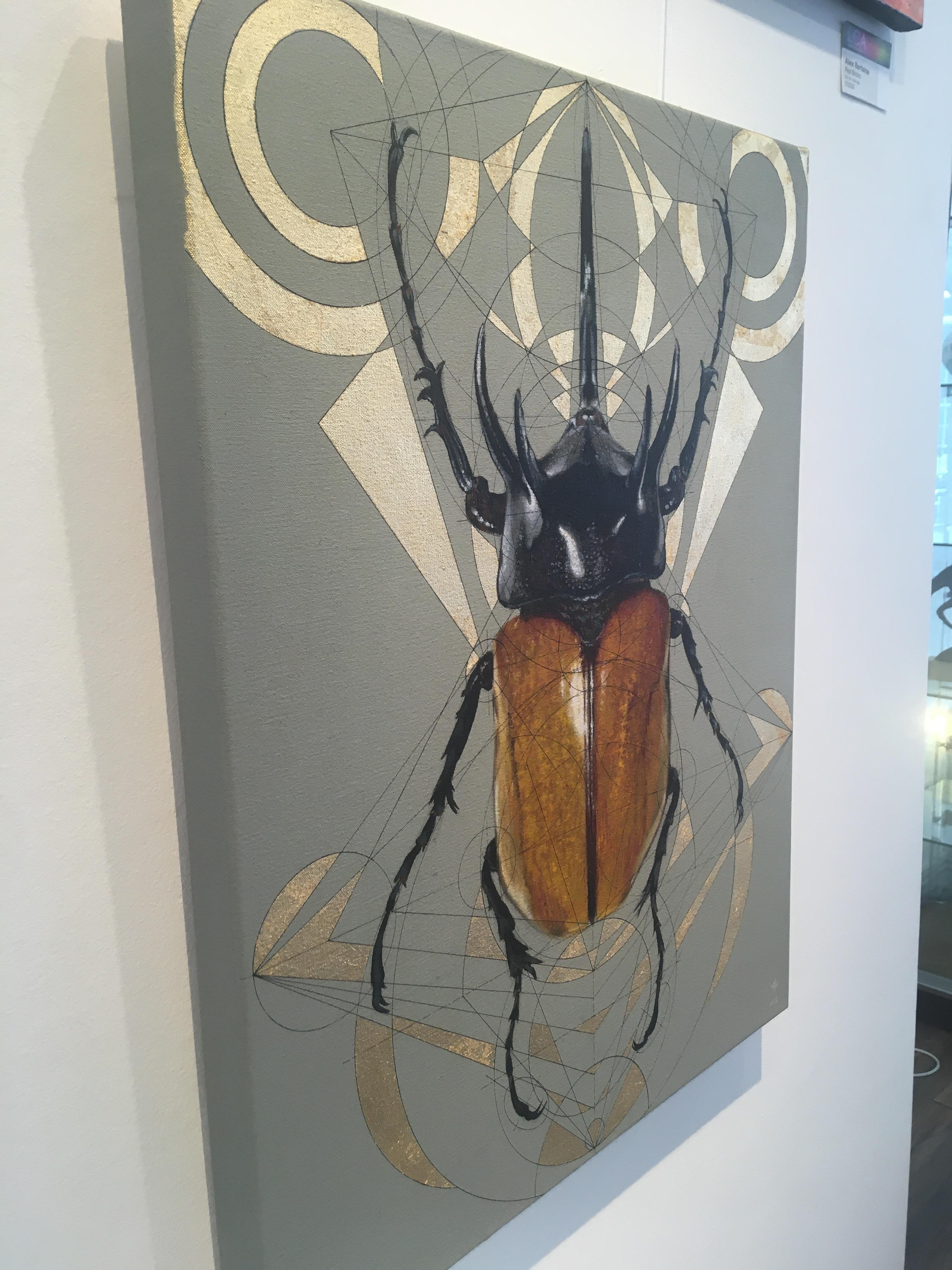 Hathor - contemporary mixed media gilding acrylic painting 2