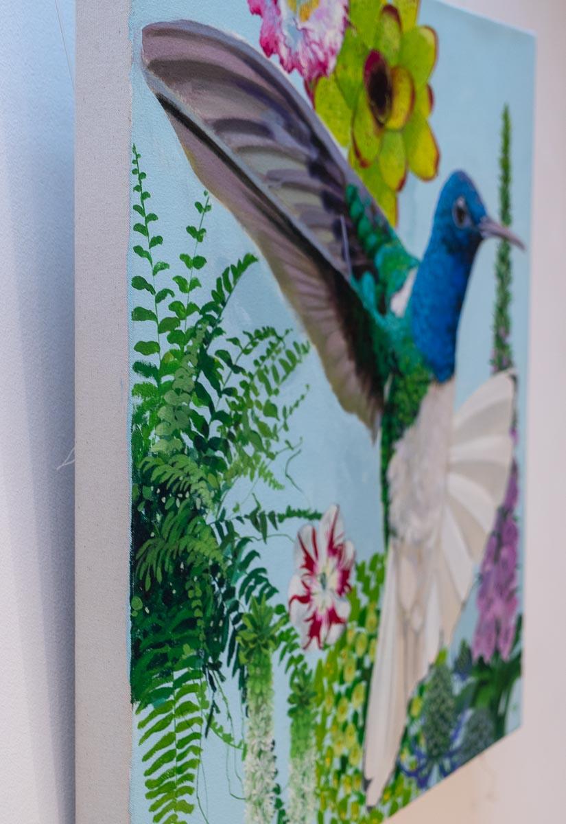 Adore- Pintura acrílica, floral, colorido, tropical, lienzo en venta 1
