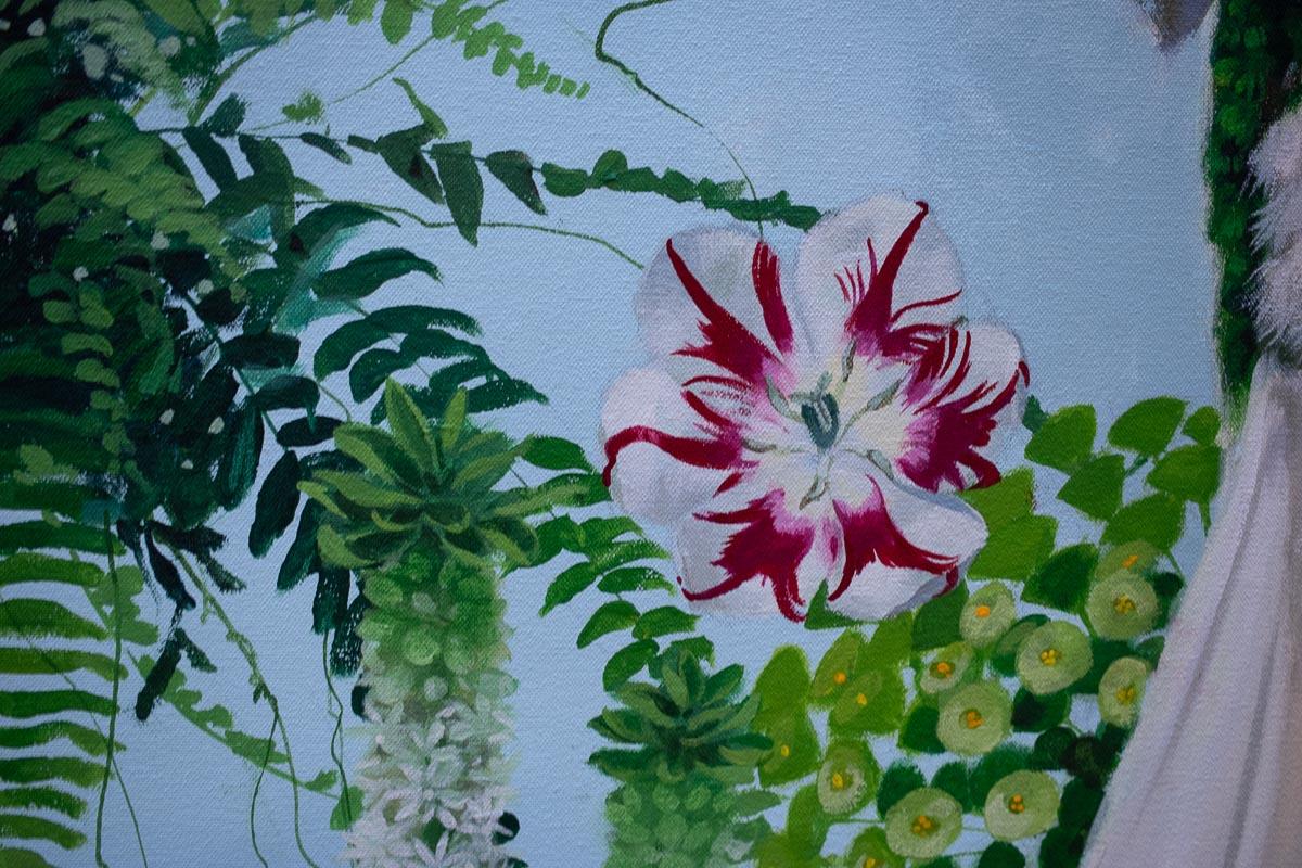 Adore- Pintura acrílica, floral, colorido, tropical, lienzo en venta 2