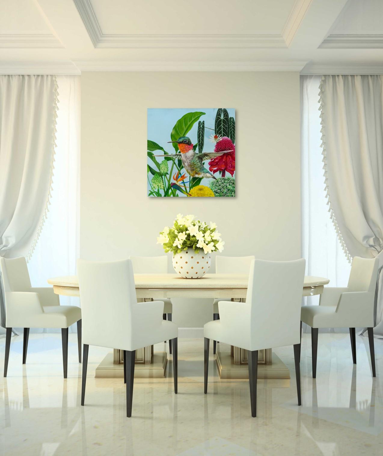 Bianca- Acrylic Painting, floral, colourful, tropical, canvas 2