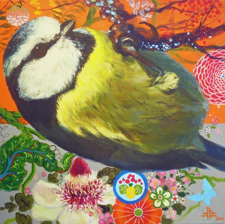 Keng Wai Lee Blue Tit 5 Contemporary Colourful Bird Flowers