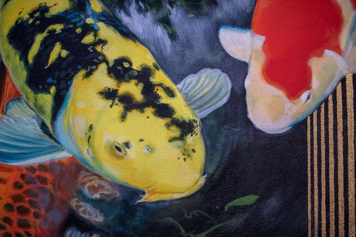 Fortius- Acrylic Painting, fish, colourful, tropical, canvas For Sale 2